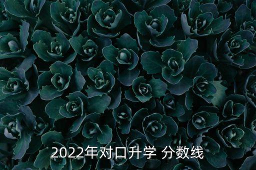 2022年對口升學 分數(shù)線