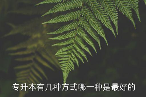  專(zhuān)升本有幾種方式哪一種是最好的