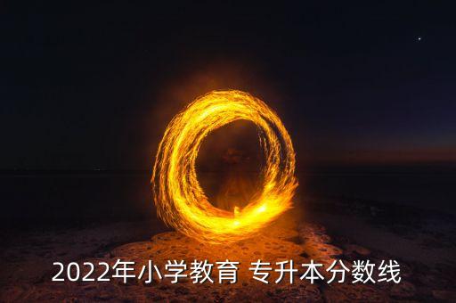 2022年小學教育 專升本分數(shù)線