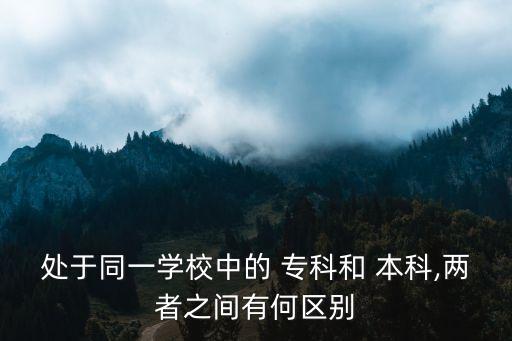 專升本本科院校和專科院校區(qū)別,本科院校里的?？坪眠€是專科院校好