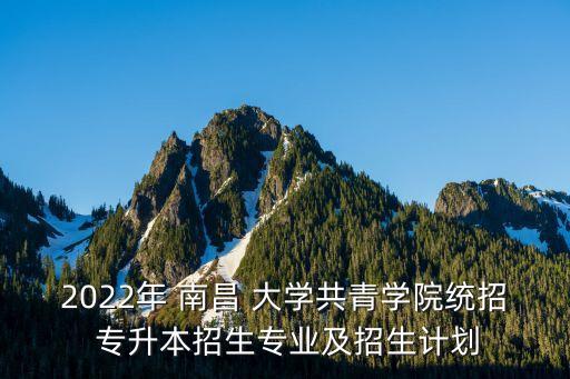 2022年 南昌 大學(xué)共青學(xué)院統(tǒng)招 專升本招生專業(yè)及招生計(jì)劃